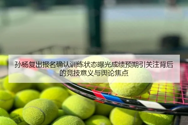 孙杨复出报名确认训练状态曝光成绩预期引关注背后的竞技意义与舆论焦点